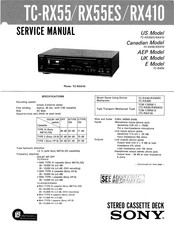 Sony TC-RX410 Service Manual