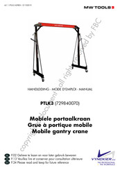 Vynckier MW TOOLS PTLK3 Manual