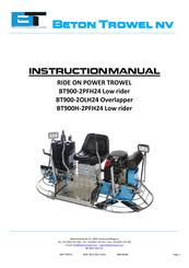 Beton Trowel BT900-2OLH24 Instruction Manual