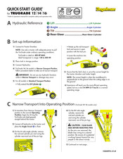 Degelman TRUGRADE 12 Quick Start Manual