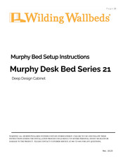Wilding Wallbeds Murphy 21 Series Setup Instructions