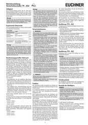 EUCHNER TP AS2 Series Operating Instructions Manual