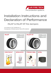 AIR FIRE TECH INLAP Series Installation Instructions Manual