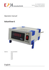 ETH-messtechnik ValueView-S-03 Operator's Manual