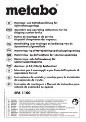 Metabo SPA 1100 Assembly And Operating Instructions Manual