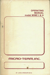Micro-Term MIME I Operating Manual