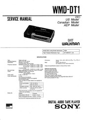 Sony WALKMAN WMD-DT1 Service Manual