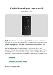AJAX Systems KeyPad TouchScreen User Manual