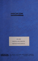 Hickok MX-333 Instruction Manual