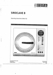 Sirona SIROCLAVE B Operating Instructions Manual