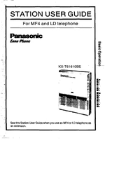 Panasonic Easa-Phone KX-T61610BE Station User's Manual
