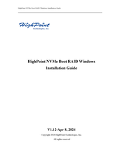 HighPoint SSD7000 Gen4 Series Installation Manual