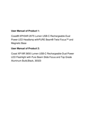 Coast XPH34R Quick Start Manual