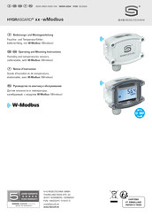 S+S Regeltechnik HYGRASGARD TW-extern-wModbus LCD Operating And Mounting Instructions Manual