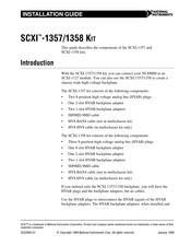 National Instruments NI SCXI-1358 Installation Manual