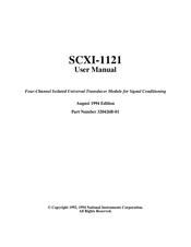 National Instruments SCXI-1121 User Manual