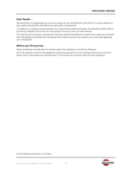 Burstner Elegance 2019 Instruction Manual