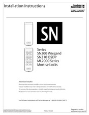 Assa Abloy Corbin Russwin BLSS ML2000 Series Installation Instructions Manual