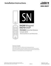 Assa Abloy Corbin Russwin PED5000 DB Series Installation Instructions Manual