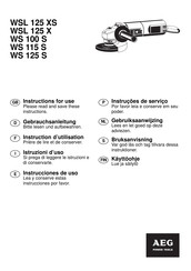 Aeg WSL 125 XS Instructions For Use Manual