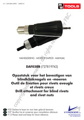 Vynckier MW TOOLS DAF03RB Manual