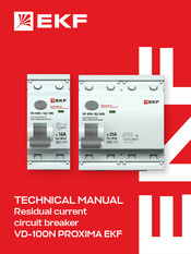 EKF PROXIMA VD-100N Technical Manual