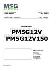 MSG PM5G12V150 Operator's Manual And Part's Manual