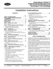 Carrier WeatherMaster 50GCQ 12 Series Installation Instructions Manual