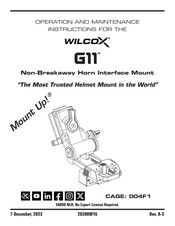 Wilcox G11 004F1 Operation And Maintenance Instruction