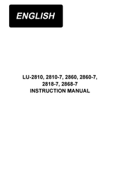JUKI LU-2818-7 Instruction Manual