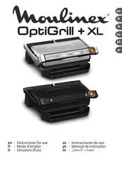 Moulinex OptiGrill + XL GI727810 Instructions For Use Manual