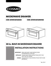 Cosmo COS-MWD3012NHSS Installation Instructions Manual
