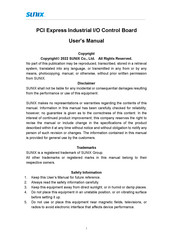 Sunix SDC0FF0I User Manual