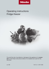 Miele KFN 4397 Series Operating Instructions Manual