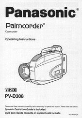 Panasonic Palmcorder PV-D308 Operating Instructions Manual