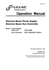 Ulvac HPS-1600F Operation Manual