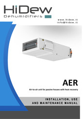 HiDew AER 058 Instructions For Installation, Use And Maintenance Manual
