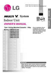 LG MULTI V LRNU07GTJA0 Owner's Manual