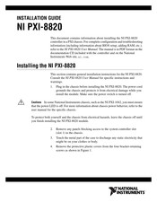 National Instruments PXI-8820 Installation Manual