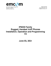 emcom IP6030 Series Installation, Operation, And Programming Manual