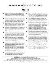Sanus Systems MD115 Manual