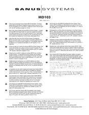 Sanus Systems MD103 Manual