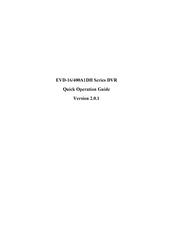Euro Video EVD-16/400A1DH Series Quick Operation Manual