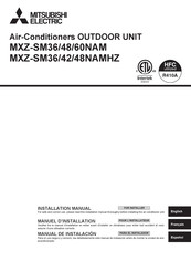 Mitsubishi Electric MXZ-SM48NAM Installation Manual