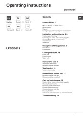 Hotpoint LFB 5B019 Operating Instructions Manual