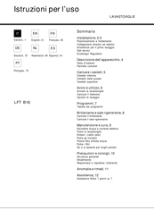Hotpoint LFT B16 Operating Instructions Manual