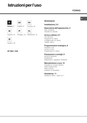 Hotpoint Ariston XF 995.1 /HA Operating Instructions Manual
