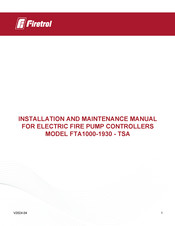 Firetrol FTA1000-1930-TSA Installation And Maintenance Manual