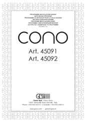 Gessi cono 45092 Pre-Installation Information