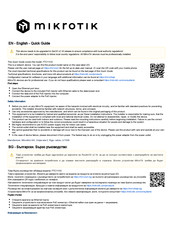 MikroTik FTC11XG Quick Manual